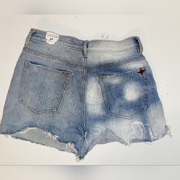 PACSUN Womens Ultra High Rise Vintage Button Fly Denim Shorts Size 26 NWT - Picture 2 of 6